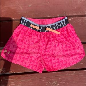 Girl’s youth small pink Under Armour shorts